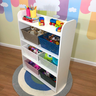 organizador infantil de brinquedos com 4 prateleiras acompanha 6 caixas grandes sem tampa 3