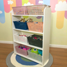 organizador infantil de brinquedos com 4 prateleiras acompanha 8 caixas grandes sem tampa 3
