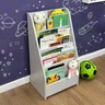 organizador de livros infantil pequeno de chao cinza 5