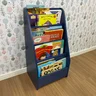 organizador de livros infantil pequeno de chao azul 5