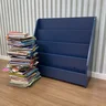 organizador de livros infantil grande de chao azul 3