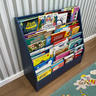 organizador de livros infantil grande de chao azul 5