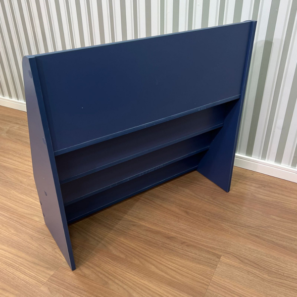 organizador de livros infantil grande de chao azul