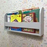 prateleira de livros infantil montessori de parede cinza cristal 2