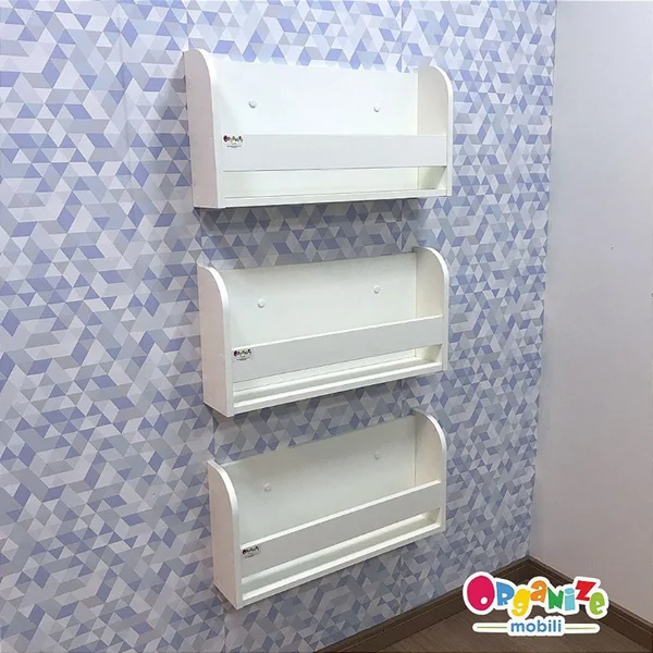 kit com 3 tres organizador de livros infantil 60 cm largura 3