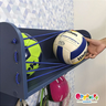 organizador de bolas infantil com ganchos cor azul 3