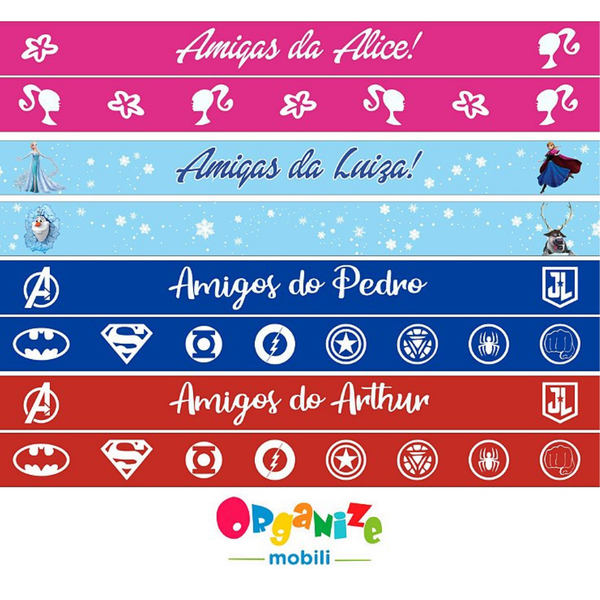 organizador infantil de bonecos com tema herois