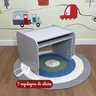 mesa infantil pequena com regulagem de altura cinza 4