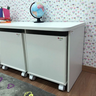 rack infantil com 3 baus infantil com rodizio 8