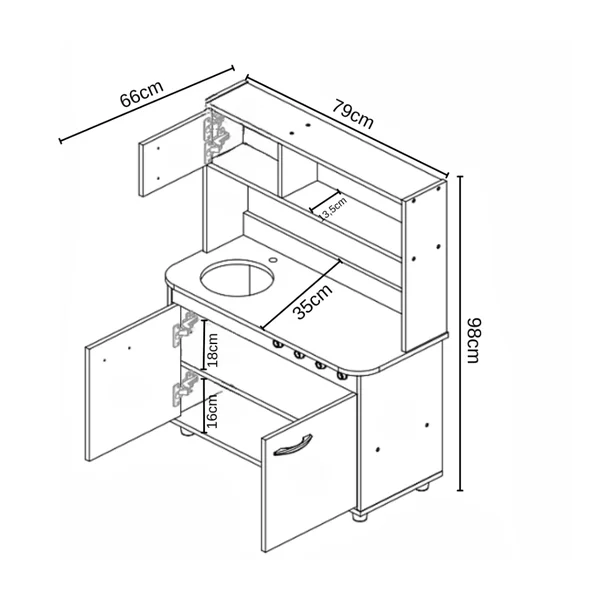 mini cozinha infantil arco iris 8