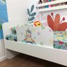 protetor de cama infantil lateral branco tema personalizado 5