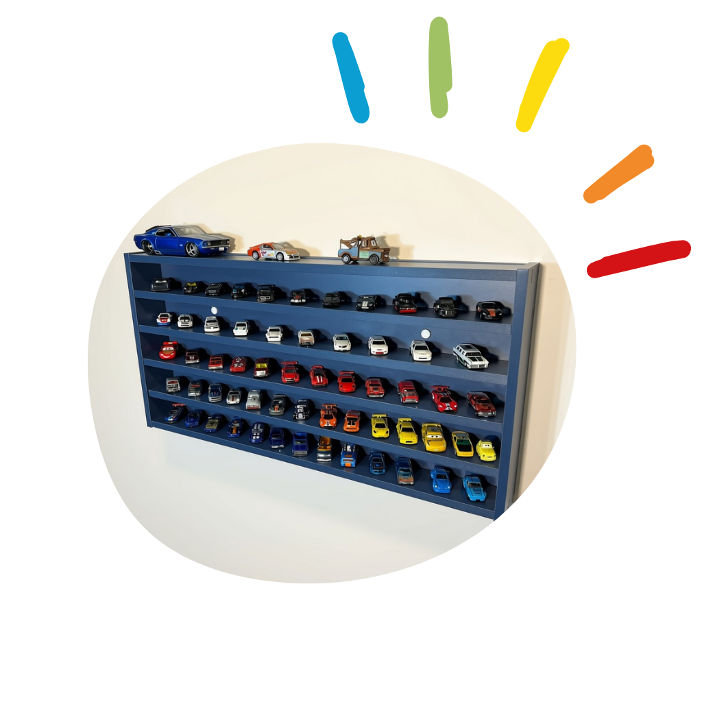 organizador de carrinhos azul 5